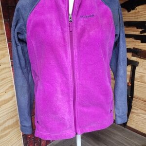 Columbia Kids Fleece Jacket in Pink and Gray